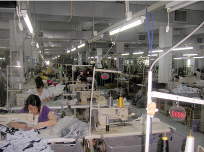 共栄中国工場　縫製